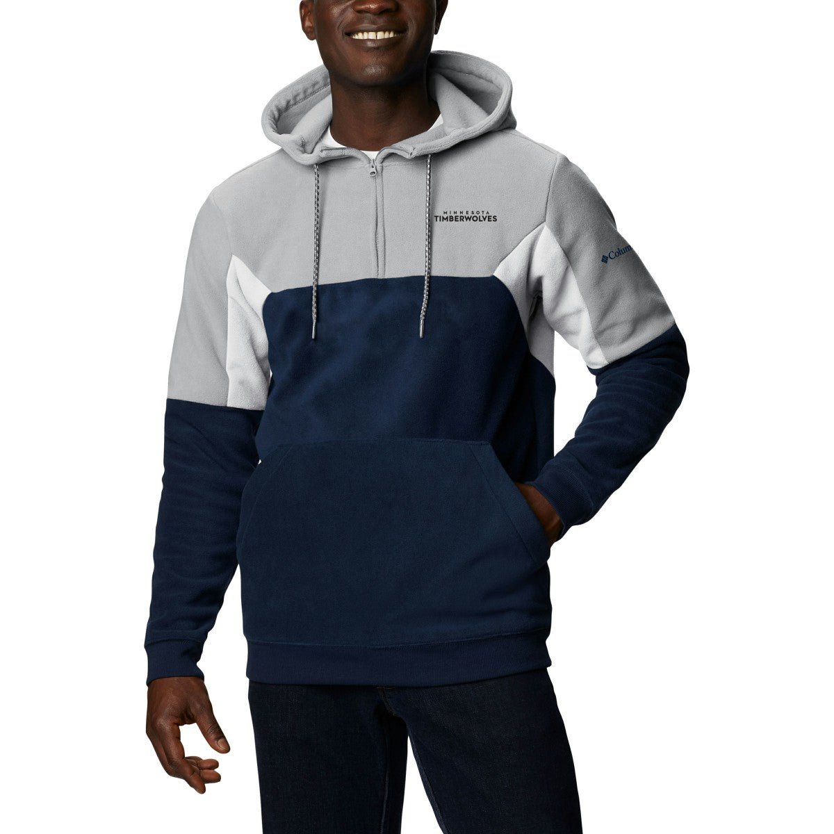 Minnesota Timberwolves Men's Lodge Quarter-Zip Hoodie Navy - NBA
