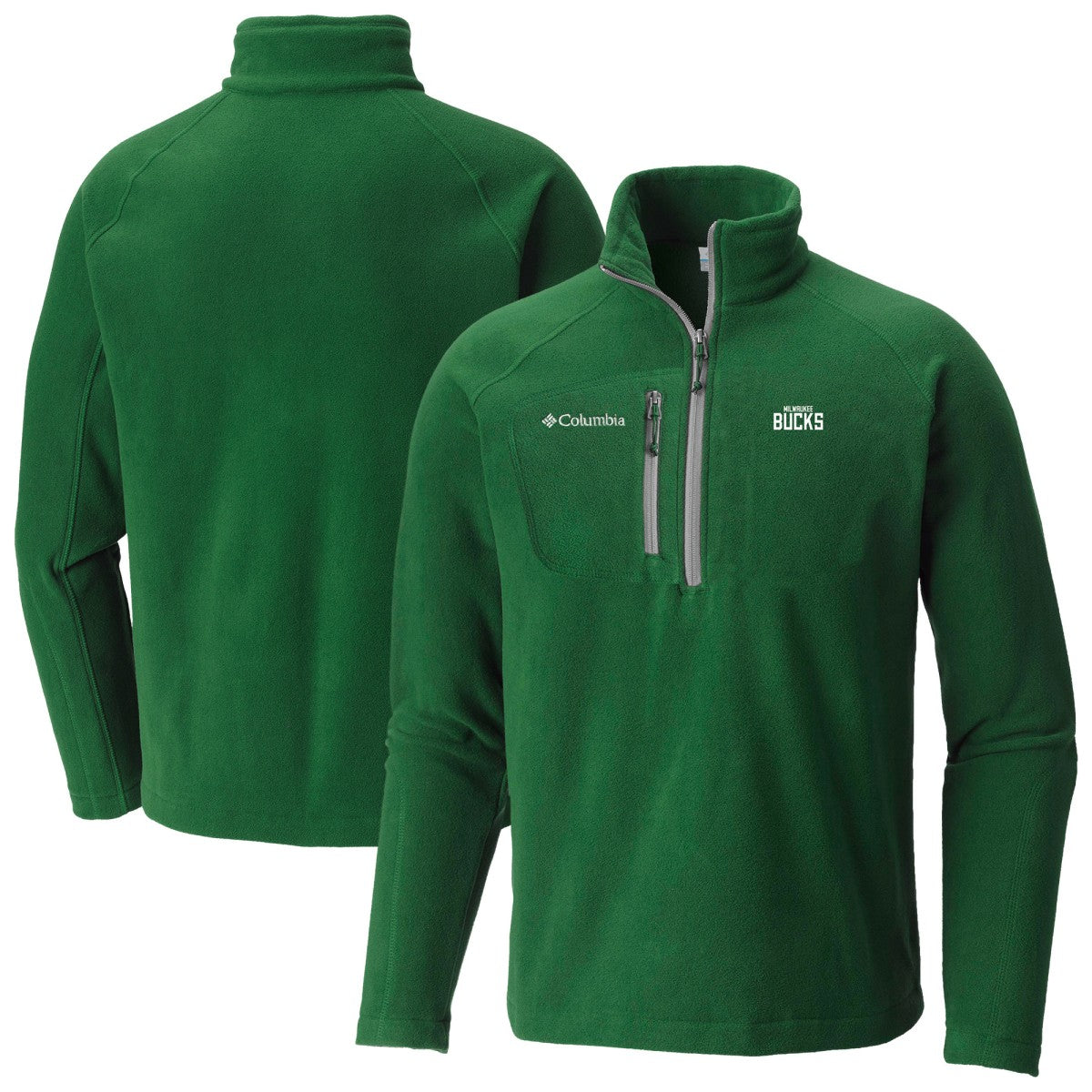 Milwaukee Bucks Fast Trek III Half-Zip Fleece Pullover Green - NBA