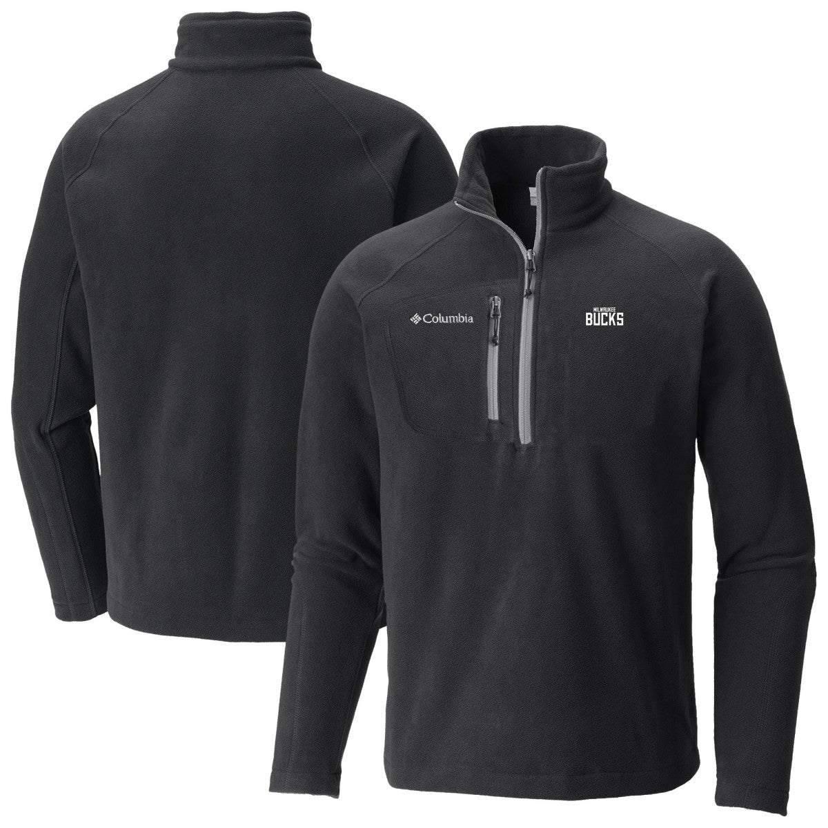 Milwaukee Bucks Fast Trek III Half-Zip Fleece Pullover Black - NBA