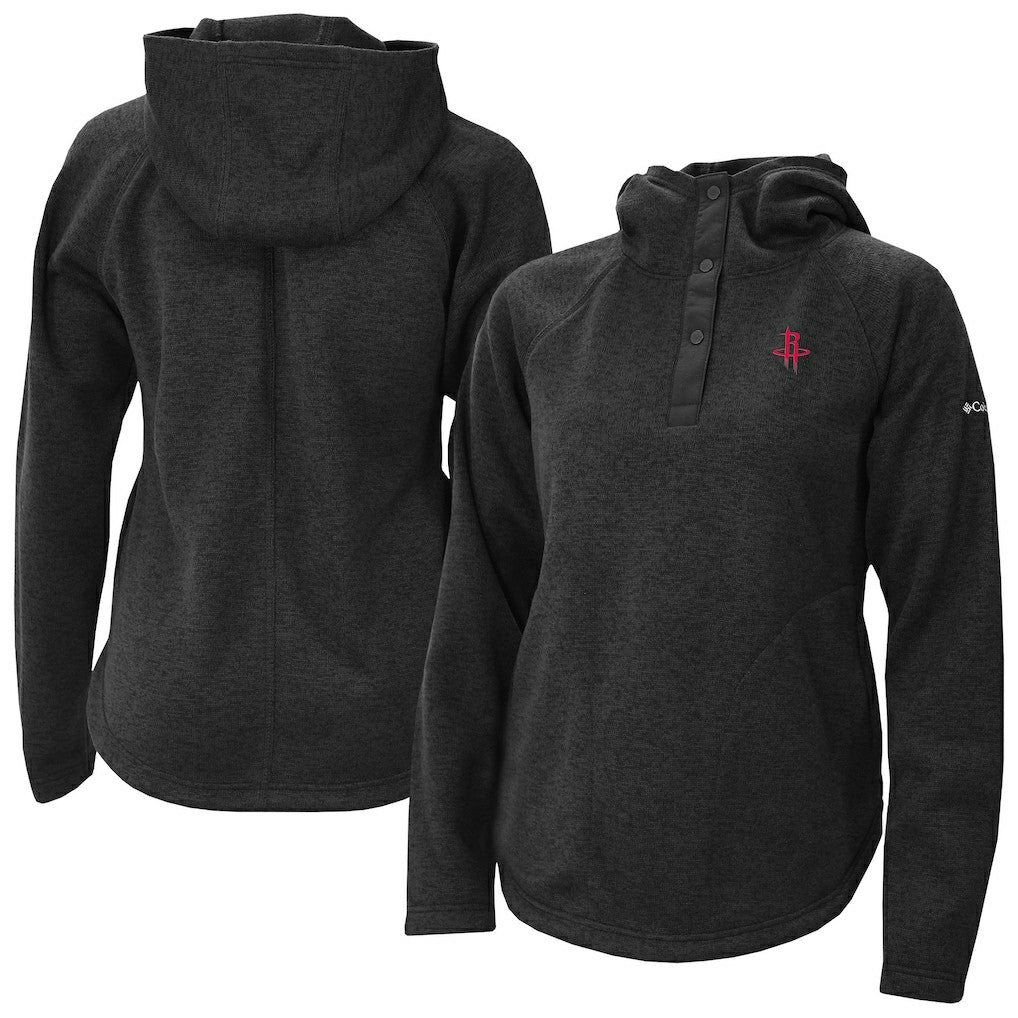 Houston Rockets Women's Sweater Weather Quarter-Snap Hoodie Black - NBA