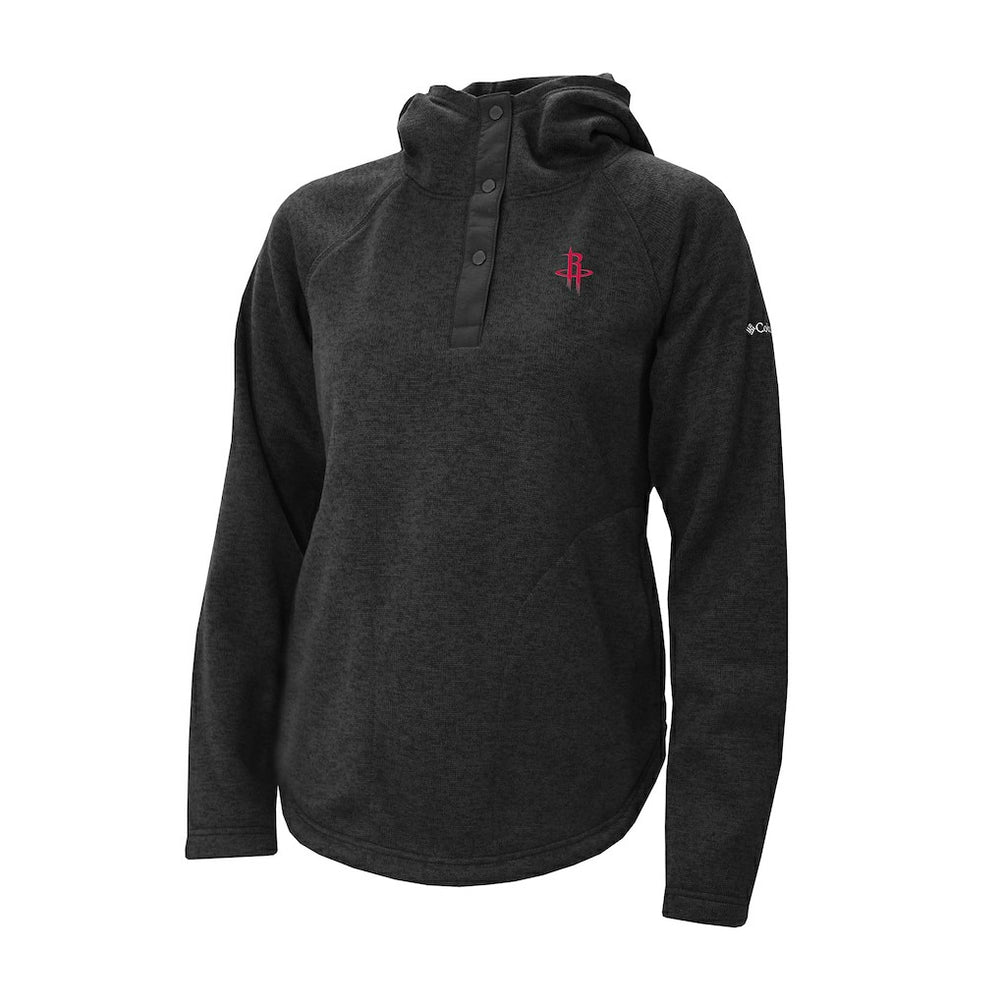Houston Rockets Women's Sweater Weather Quarter-Snap Hoodie Black - NBA