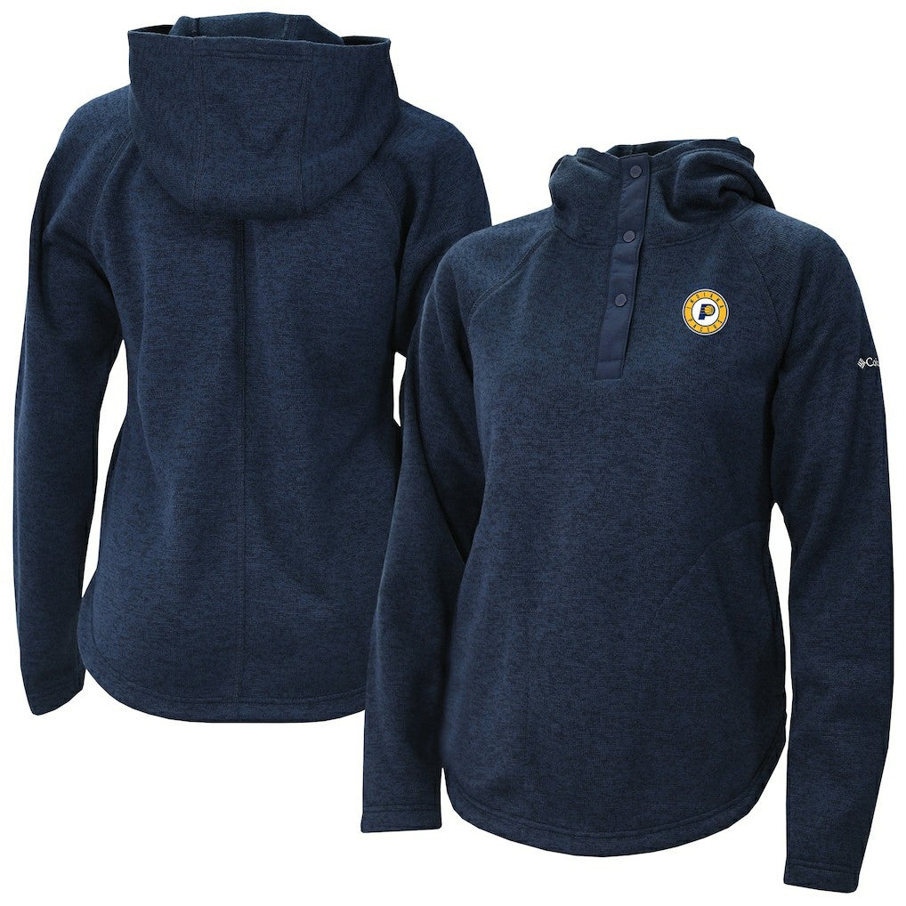 Indiana Pacers Women's Sweater Weather Quarter-Snap Hoodie Navy - NBA