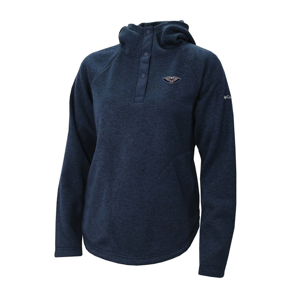 New Orleans Pelicans Women's Sweater Weather Quarter-Snap Hoodie Navy - NBA