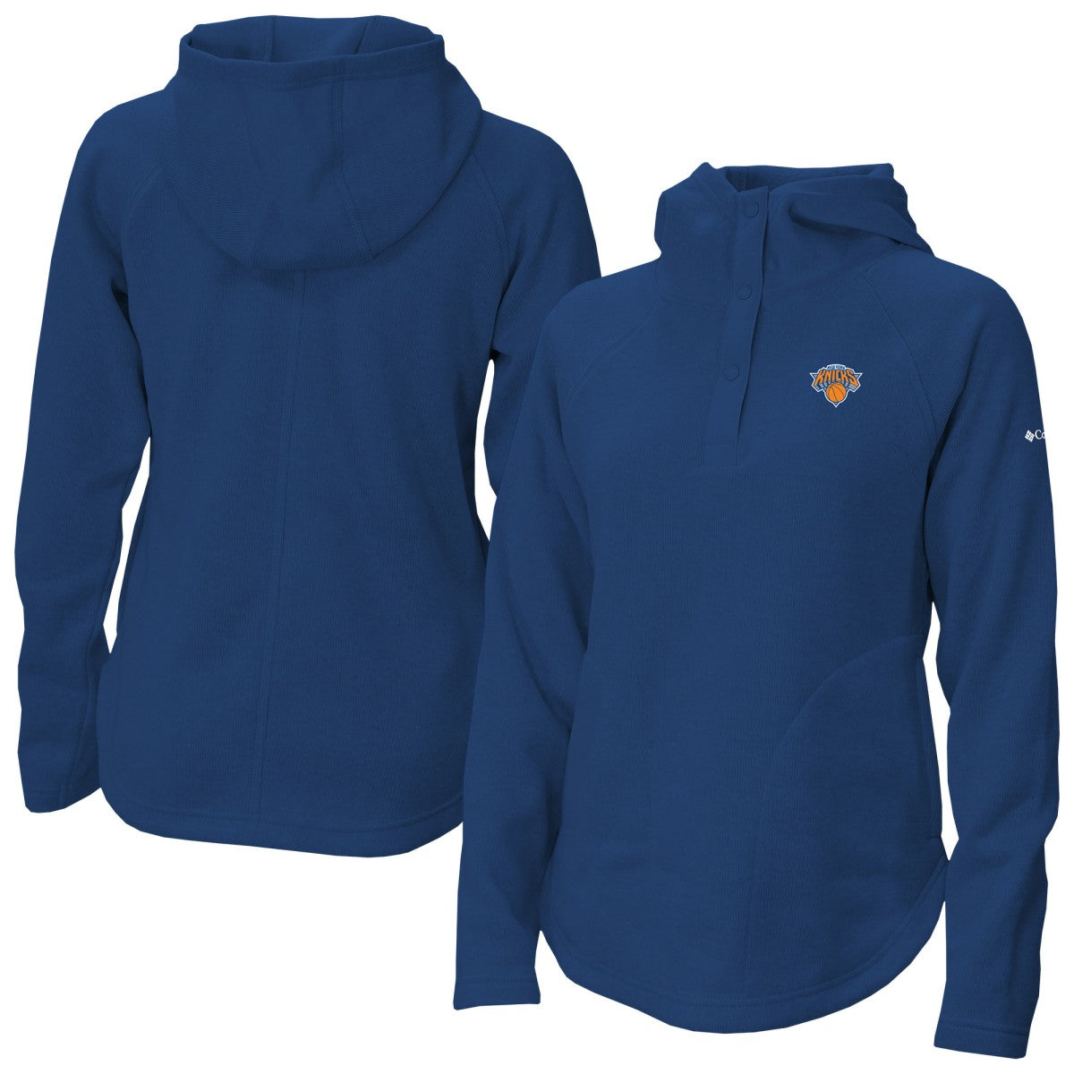 New York Knicks Women's Sweater Weather Quarter-Snap Hoodie Blue - NBA