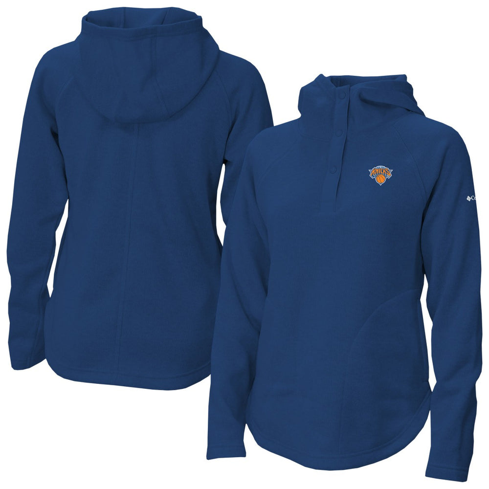 New York Knicks Women's Sweater Weather Quarter-Snap Hoodie Blue - NBA