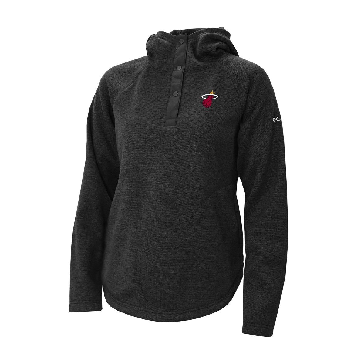 Miami Heat Women's Sweater Weather Quarter-Snap Hoodie Black - NBA