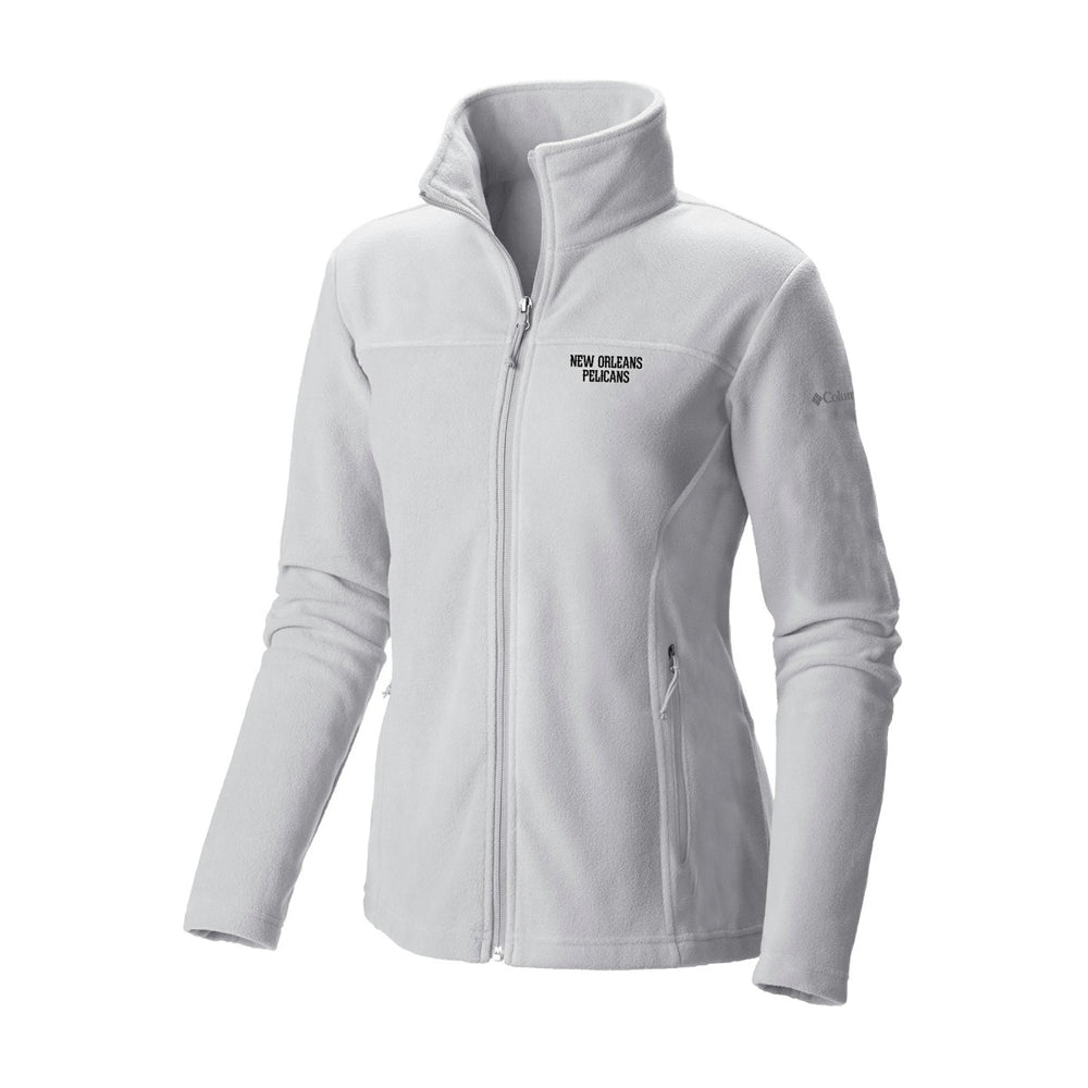 New Orleans Pelicans Women's Give & Go II Fleece Full-Zip Jacket White - NBA