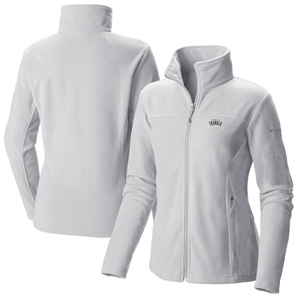 Oklahoma City Thunder Women's Give & Go II Fleece Full-Zip Jacket White - NBA