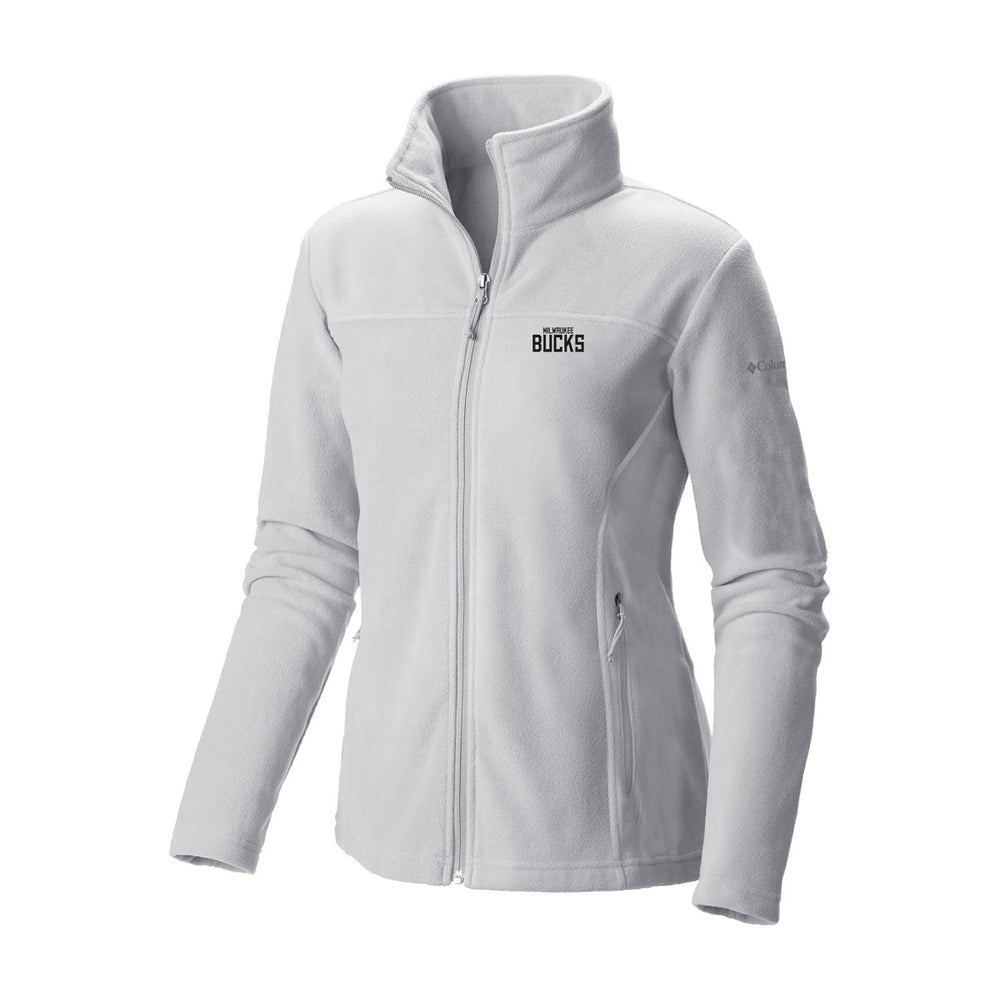 Milwaukee Bucks Women's Give & Go II Fleece Full-Zip Jacket White - NBA