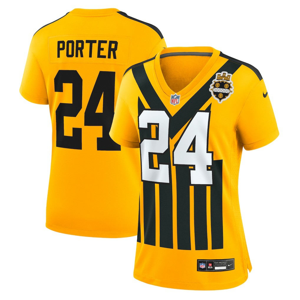 Joey Porter Jr. Pittsburgh Steelers Women's Alternate 1933 Throwback Game Jersey Gold | Nike for Sale