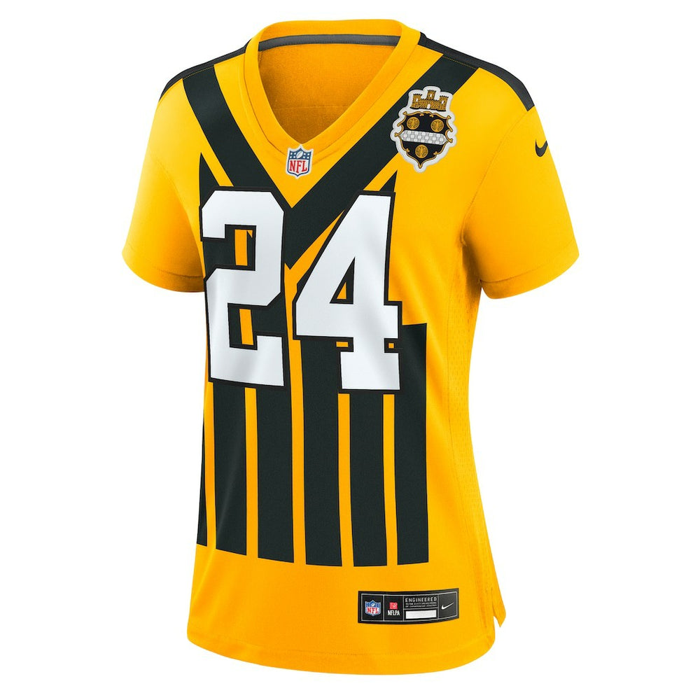 Joey Porter Jr. Pittsburgh Steelers Women's Alternate 1933 Throwback Game Jersey Gold | Nike for Sale