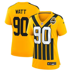 T.J. Watt Pittsburgh Steelers Women's Alternate 1933 Throwback Game Jersey Gold | Nike for Sale