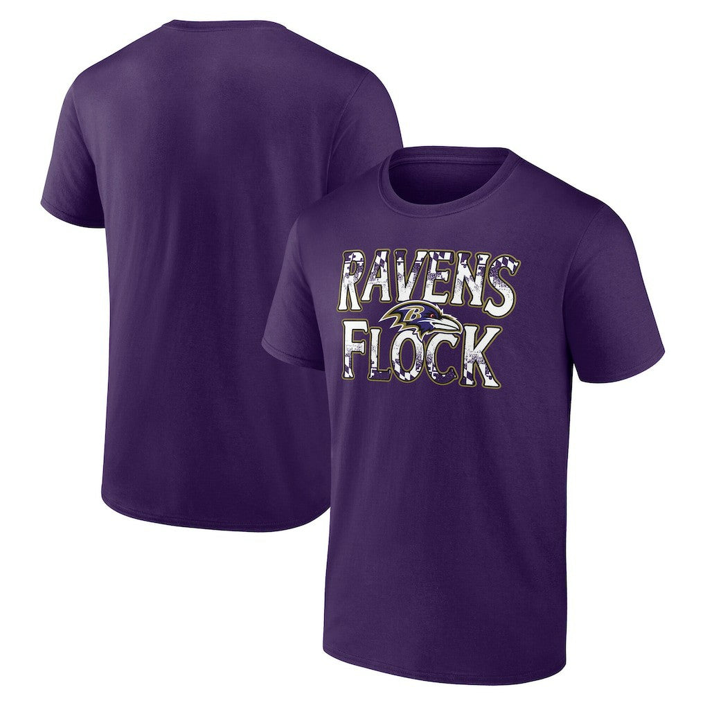 Baltimore Ravens Ravens Flock T-Shirt Purple | Fanatics