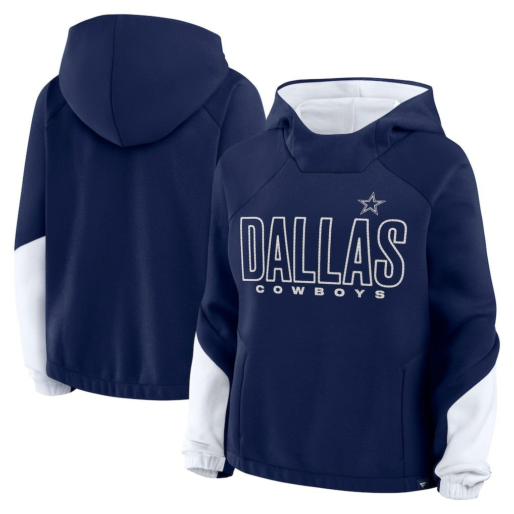 Dallas Cowboys Women's Play Clock Bling Hoodie Navy | Fanatics