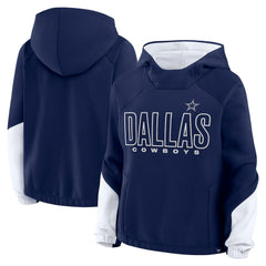 Dallas Cowboys Women's Play Clock Bling Hoodie Navy | Fanatics