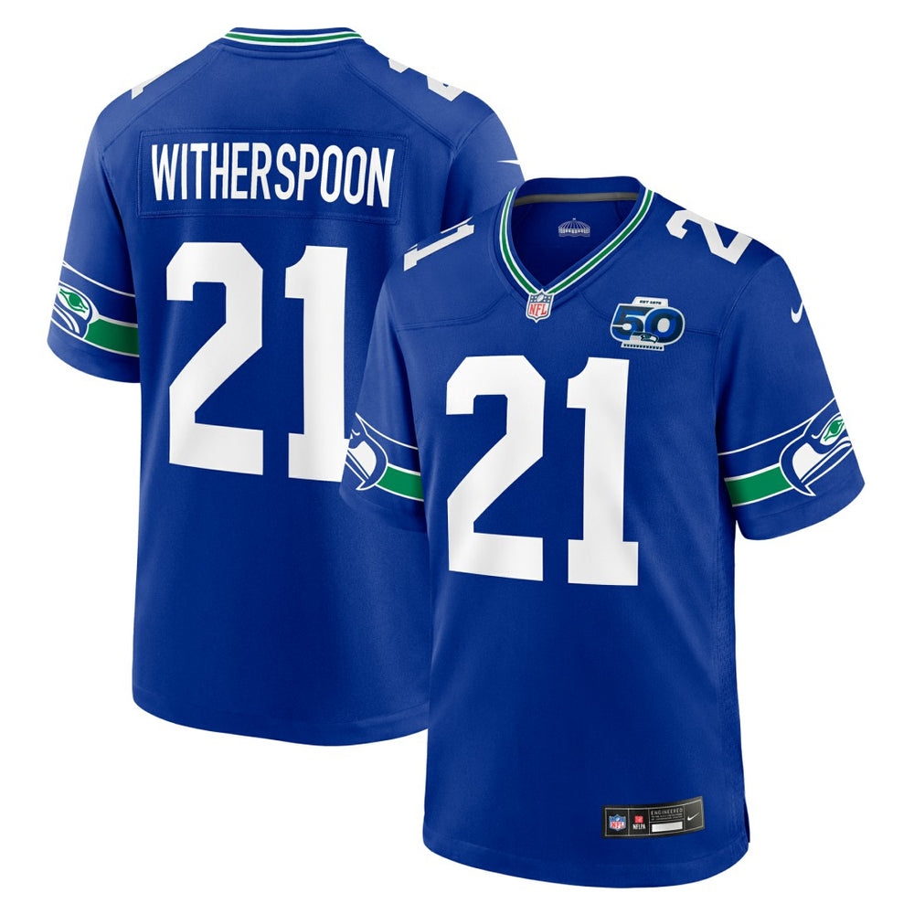 Devon Witherspoon Seattle Seahawks Alternate 50th Season Game Jersey Royal | Nike for Sale