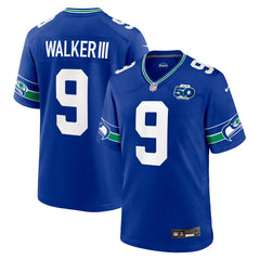 Kenneth Walker III Seattle Seahawks Alternate 50th Season Game Jersey Royal | Nike for Sale