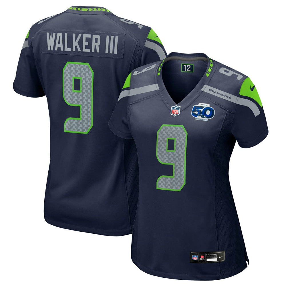 Kenneth Walker III Seattle Seahawks Women's 50th Season Game Jersey College Navy | Nike for Sale