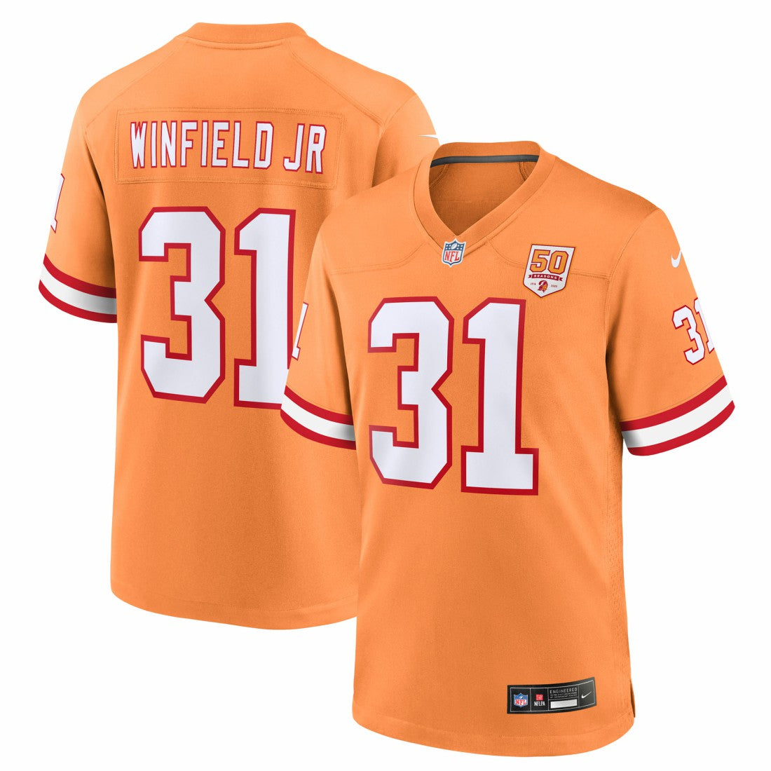 Antoine Winfield Jr. Tampa Bay Buccaneers 50th Season Game Jersey Creamsicle | Nike for Sale