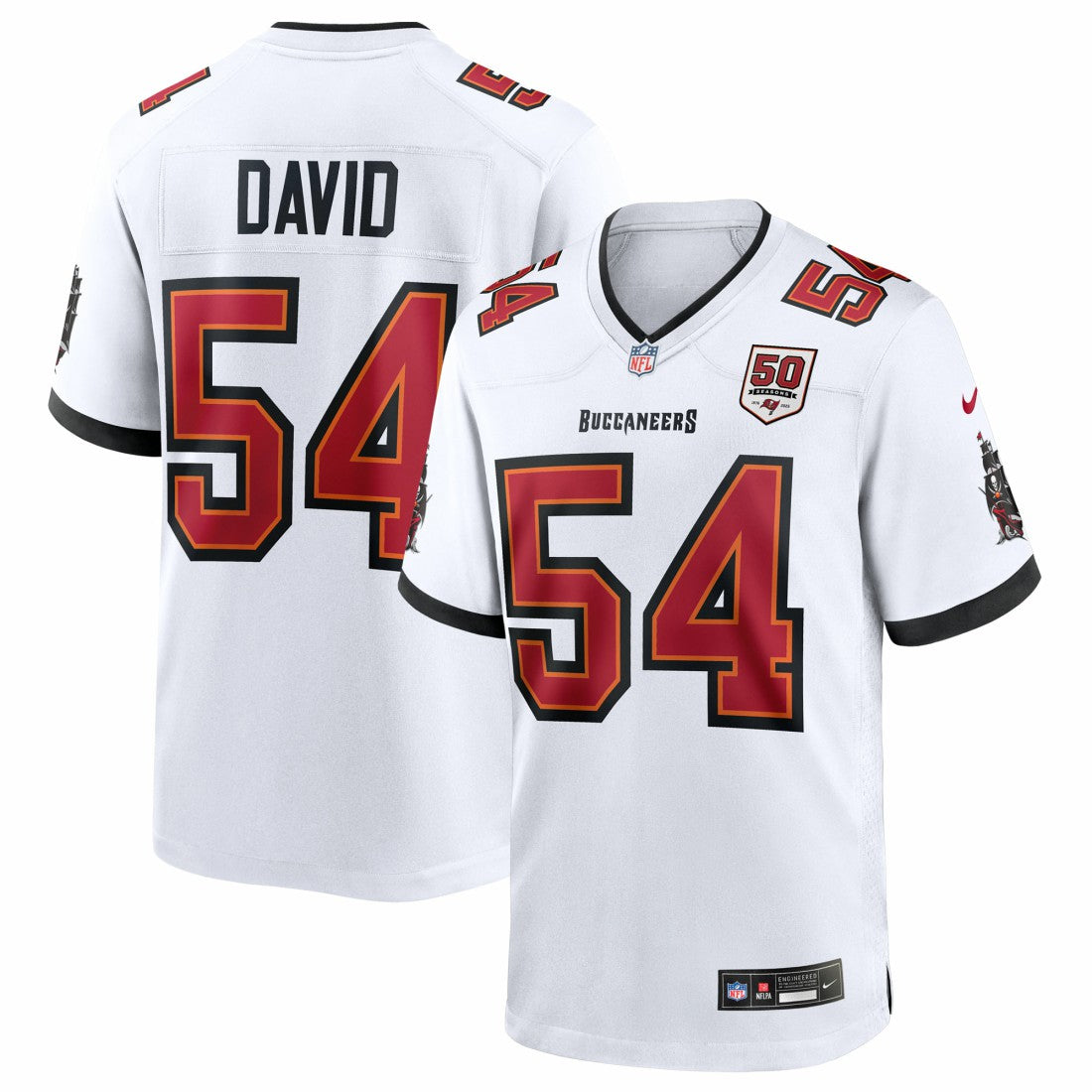 Lavonte David Tampa Bay Buccaneers 50th Season White Game Jersey White | Nike for Sale