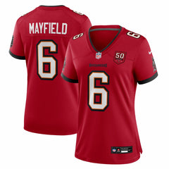 Baker Mayfield Tampa Bay Buccaneers Women's 50th Season Team Game Jersey Red | Nike for Sale