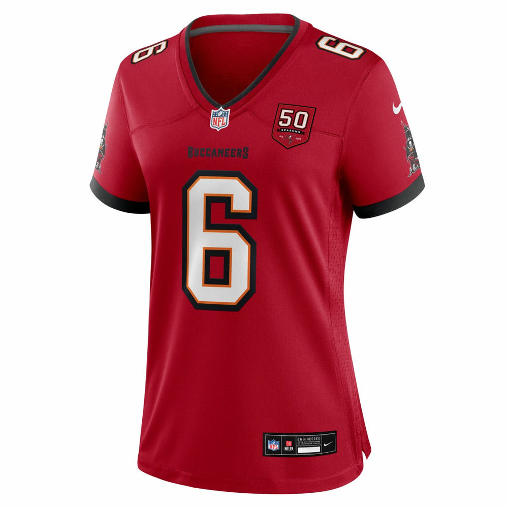 Baker Mayfield Tampa Bay Buccaneers Women's 50th Season Team Game Jersey Red | Nike for Sale