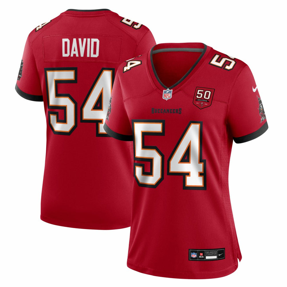 Lavonte David Tampa Bay Buccaneers Women's 50th Anniversary Team Game Jersey Red | Nike for Sale