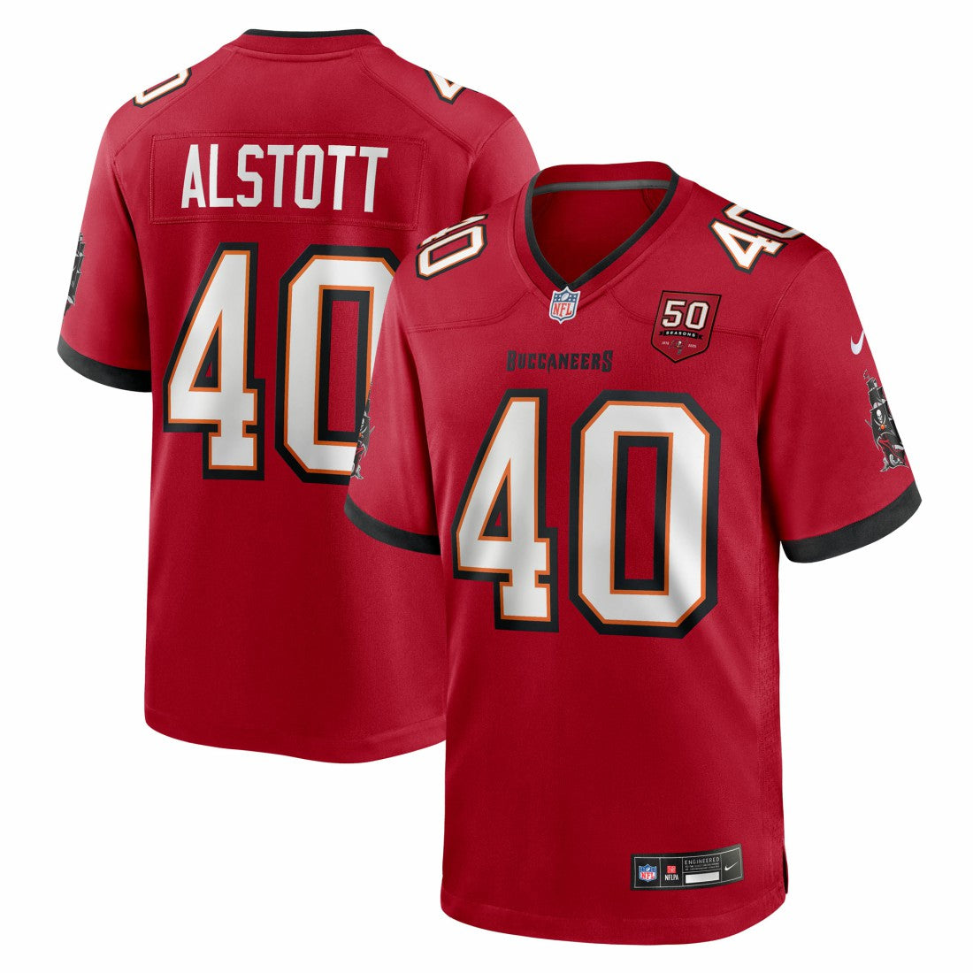 Mike Alstott Tampa Bay Buccaneers 50th Season Team Game Jersey Red | Nike for Sale