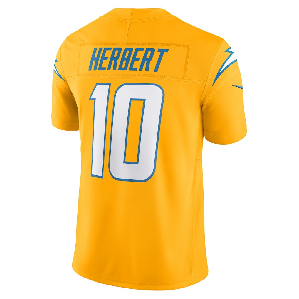 Justin Herbert Los Angeles Chargers Alternate Charger Power Vapor F.U.S.E. Limited Jersey Gold | Nike for Sale