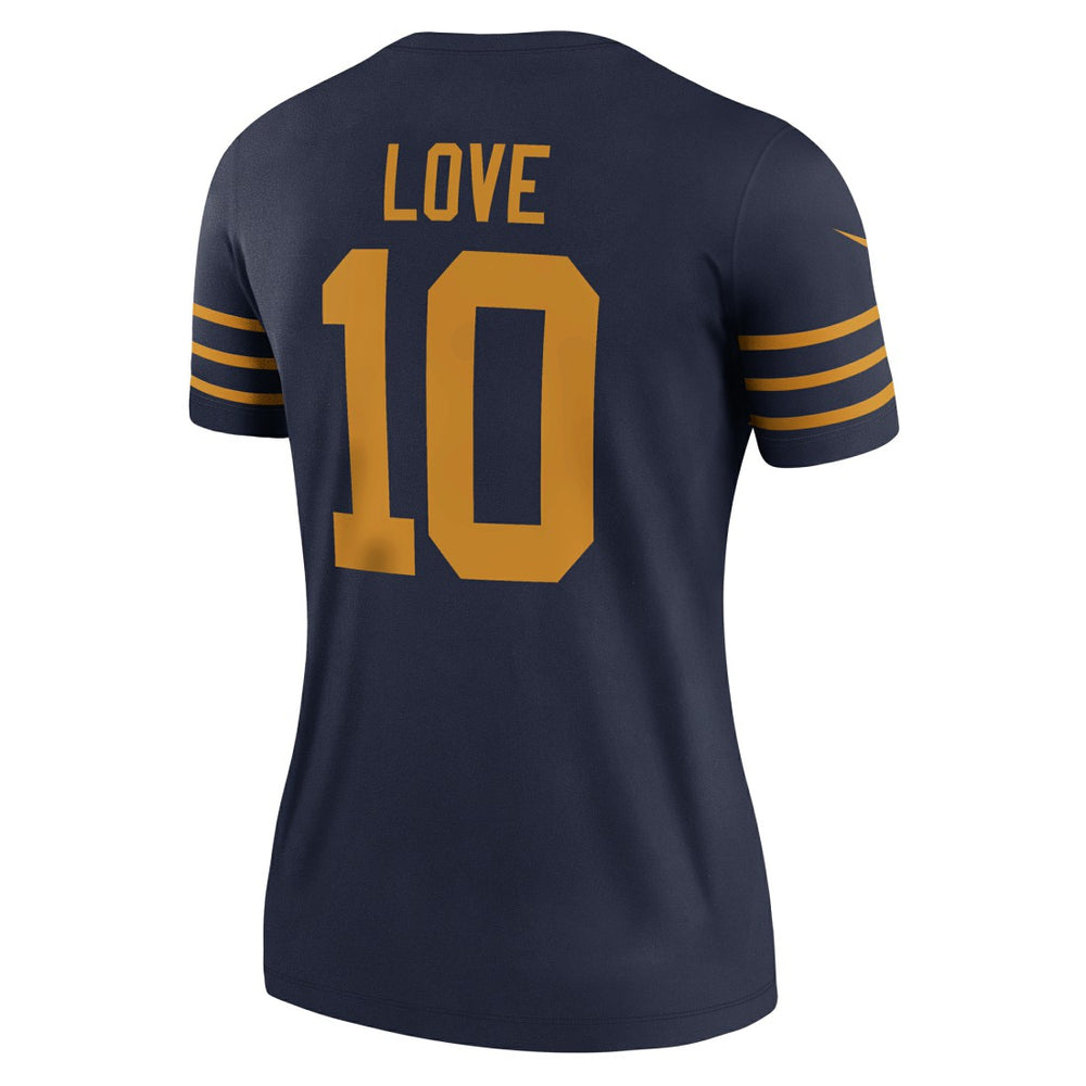 Jordan Love Green Bay Packers Women's The 1923 Classic Legend Player Dri-FIT Top Navy | Nike for Sale
