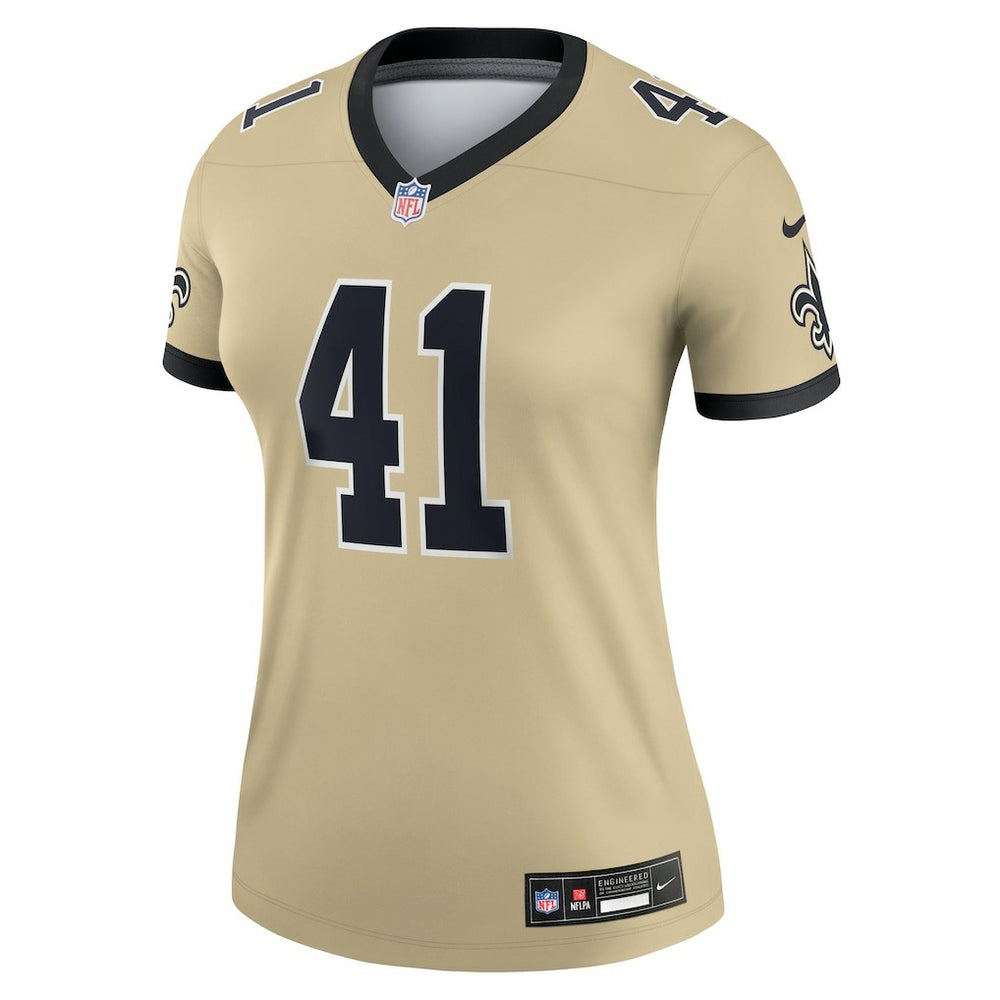 Alvin Kamara New Orleans Saints Women's Gameday Golds Alternate Legend Player Performance Top Gold | Nike for Sale