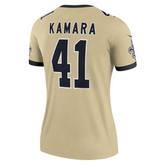 Alvin Kamara New Orleans Saints Women's Gameday Golds Alternate Legend Player Performance Top Gold | Nike for Sale