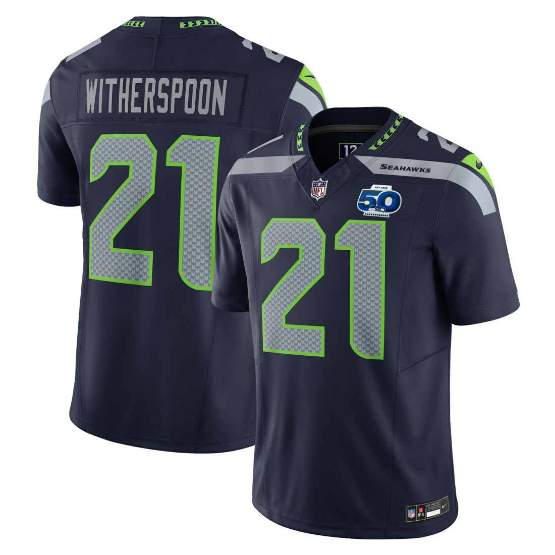 Devon Witherspoon Seattle Seahawks Team 50th Season Vapor F.U.S.E. Limited Jersey College Navy | Nike for Sale