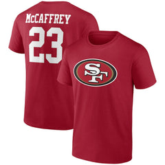 Christian McCaffrey San Francisco 49ers Player Icon T-Shirt Scarlet | NFL