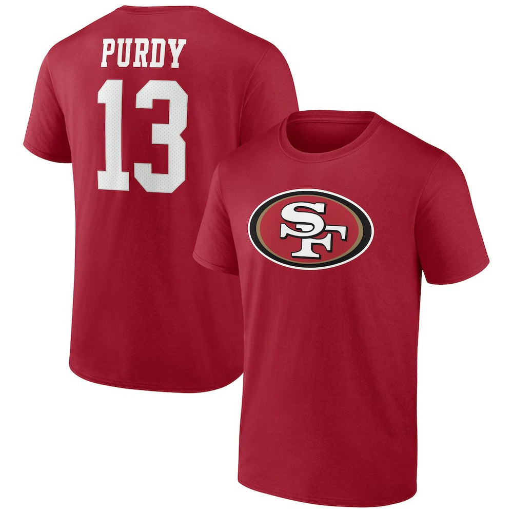 Brock Purdy San Francisco 49ers Player Icon T-Shirt Scarlet | NFL