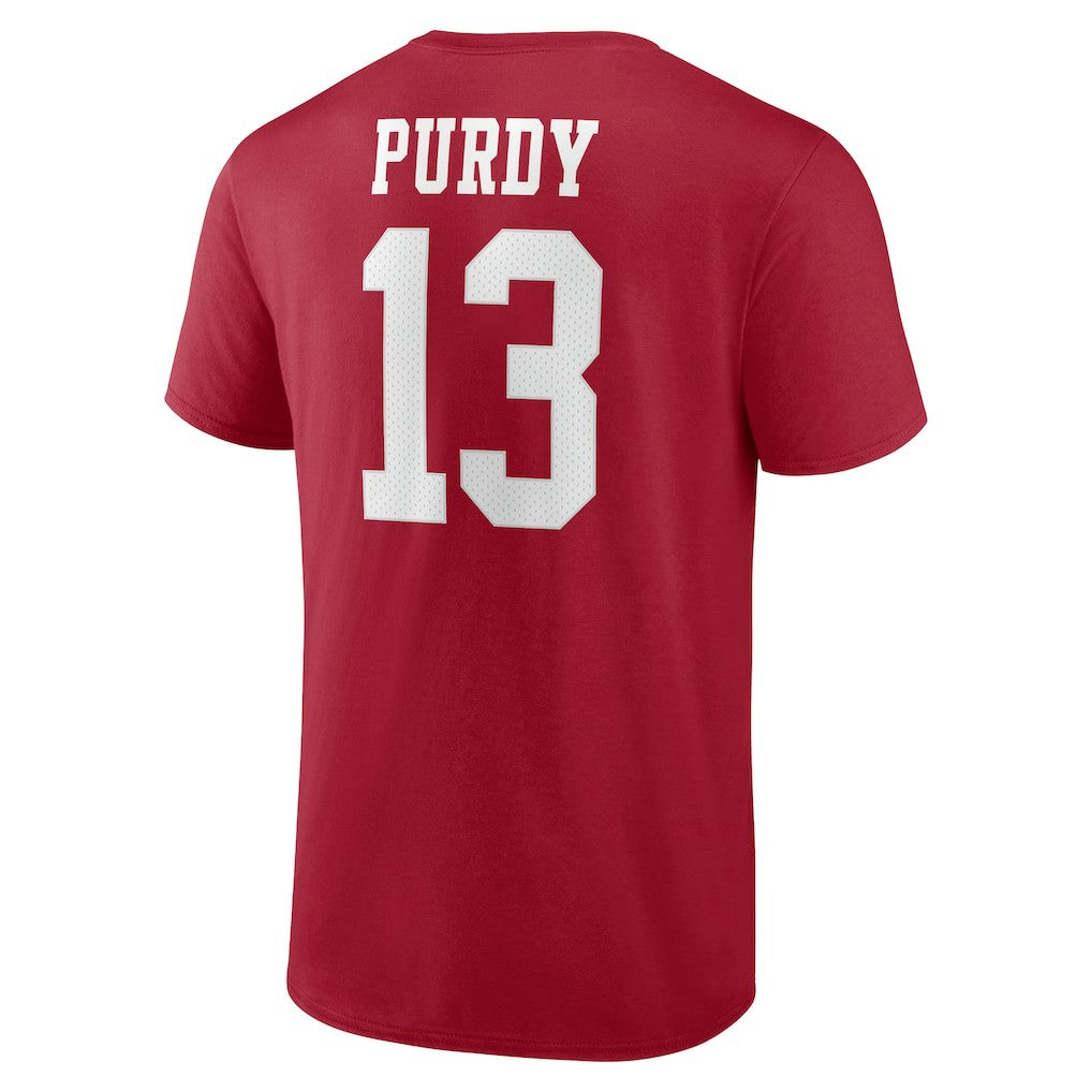 Brock Purdy San Francisco 49ers Player Icon T-Shirt Scarlet | NFL