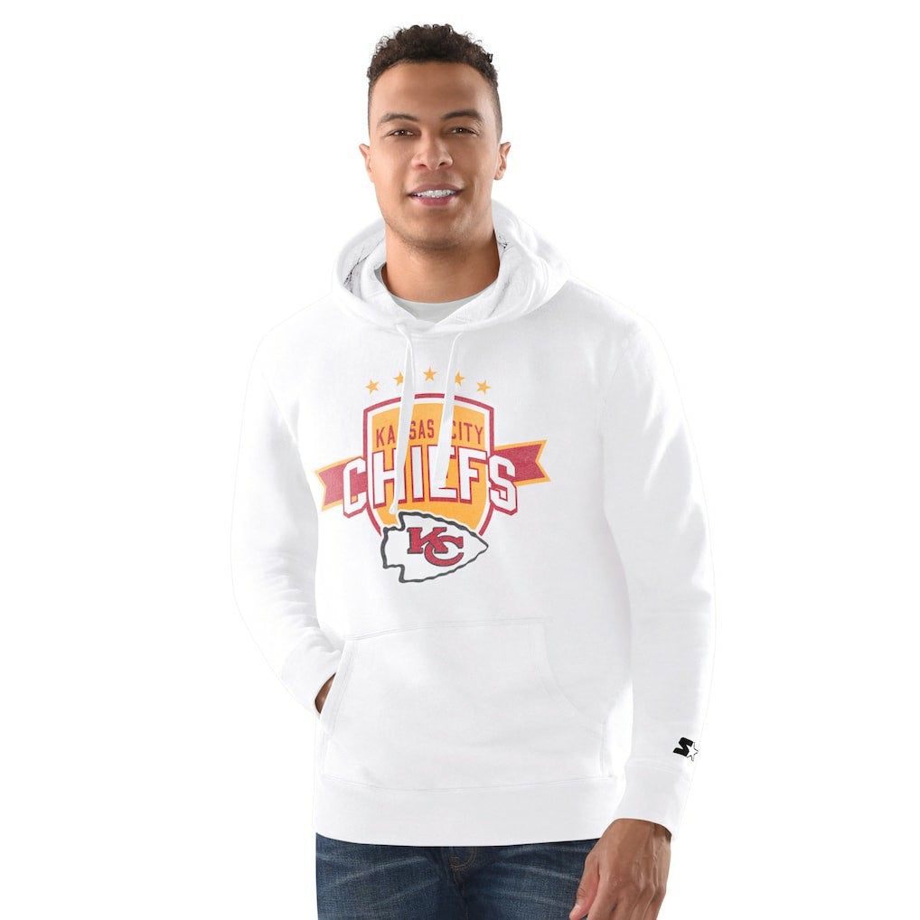 Kansas City Chiefs Starter Vintage Pullover Hoodie White | NFL