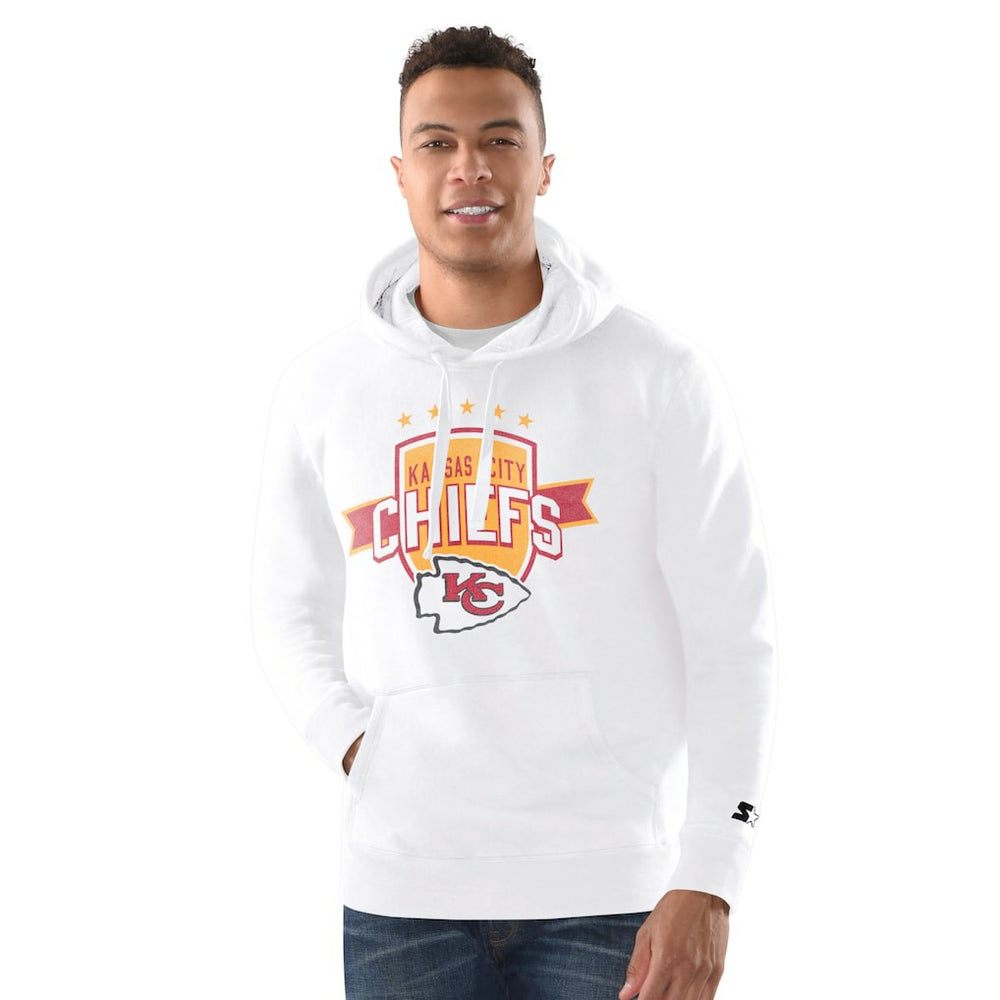 Kansas City Chiefs Starter Vintage Pullover Hoodie White | NFL