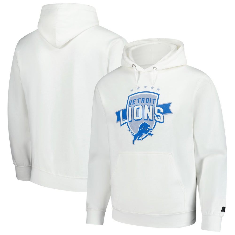 Detroit Lions Starter Vintage Pullover Hoodie White | NFL
