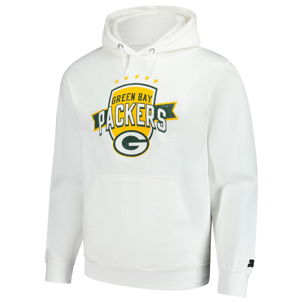 Green Bay Packers Starter Vintage Pullover Hoodie White | NFL