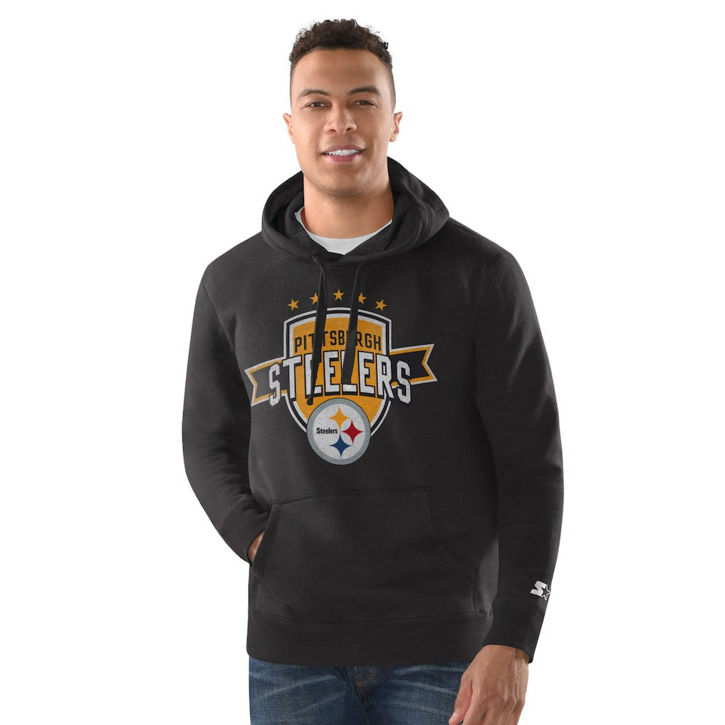 Pittsburgh Steelers Starter Vintage Pullover Hoodie Black | NFL