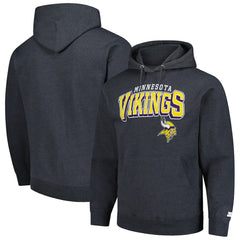 Minnesota Vikings Starter Vintage Pullover Hoodie Charcoal | NFL