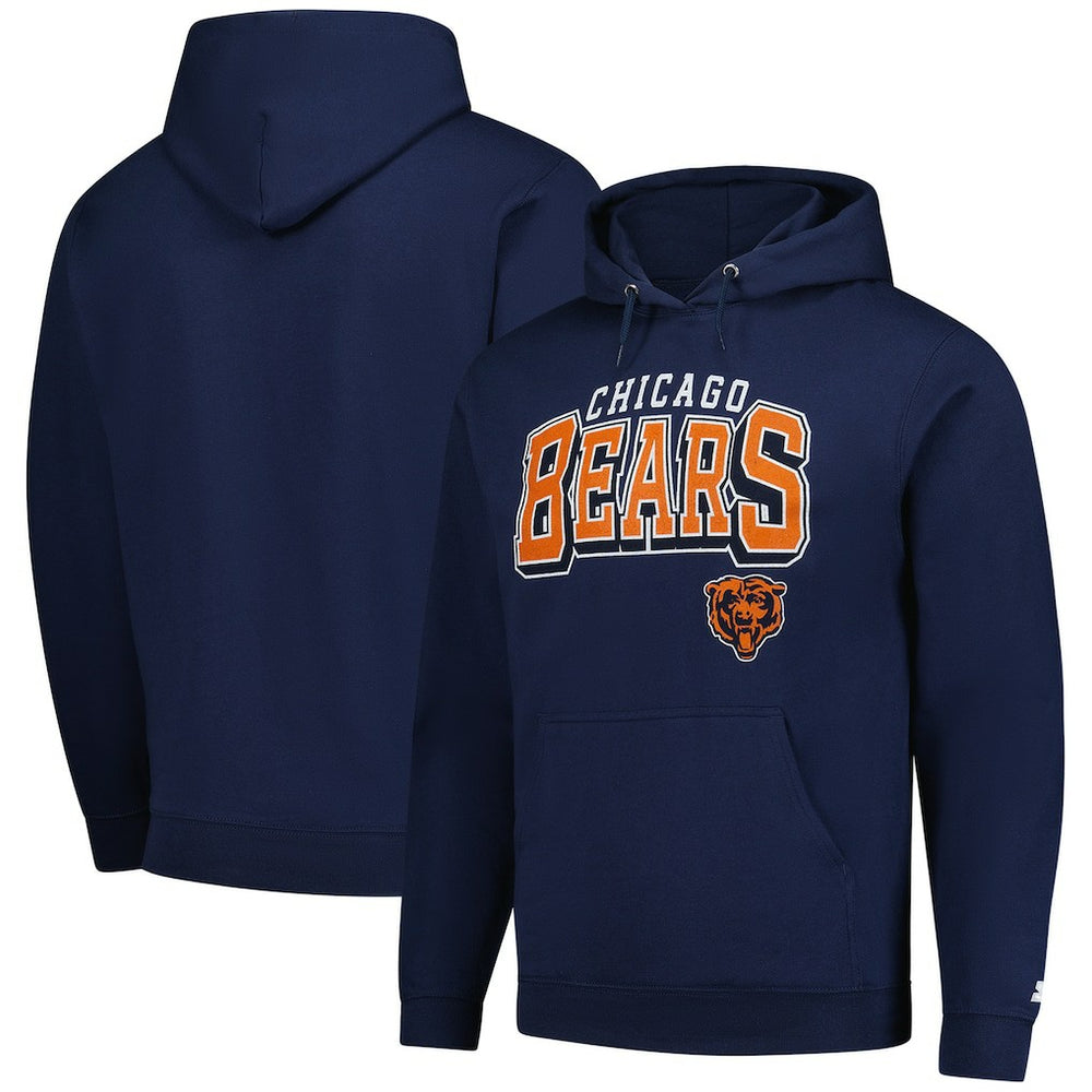 Chicago Bears Starter Vintage Pullover Hoodie Navy | NFL