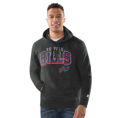 Buffalo Bills Starter Vintage Pullover Hoodie Charcoal | NFL