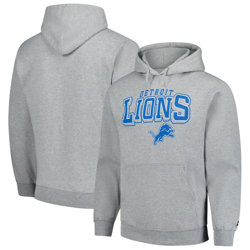 Detroit Lions Starter Vintage Pullover Hoodie Heather Gray | NFL
