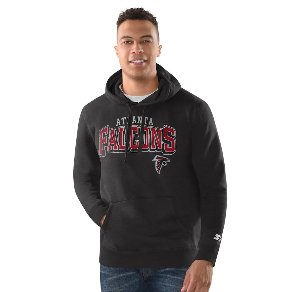 Atlanta Falcons Starter Vintage Pullover Hoodie Black | NFL