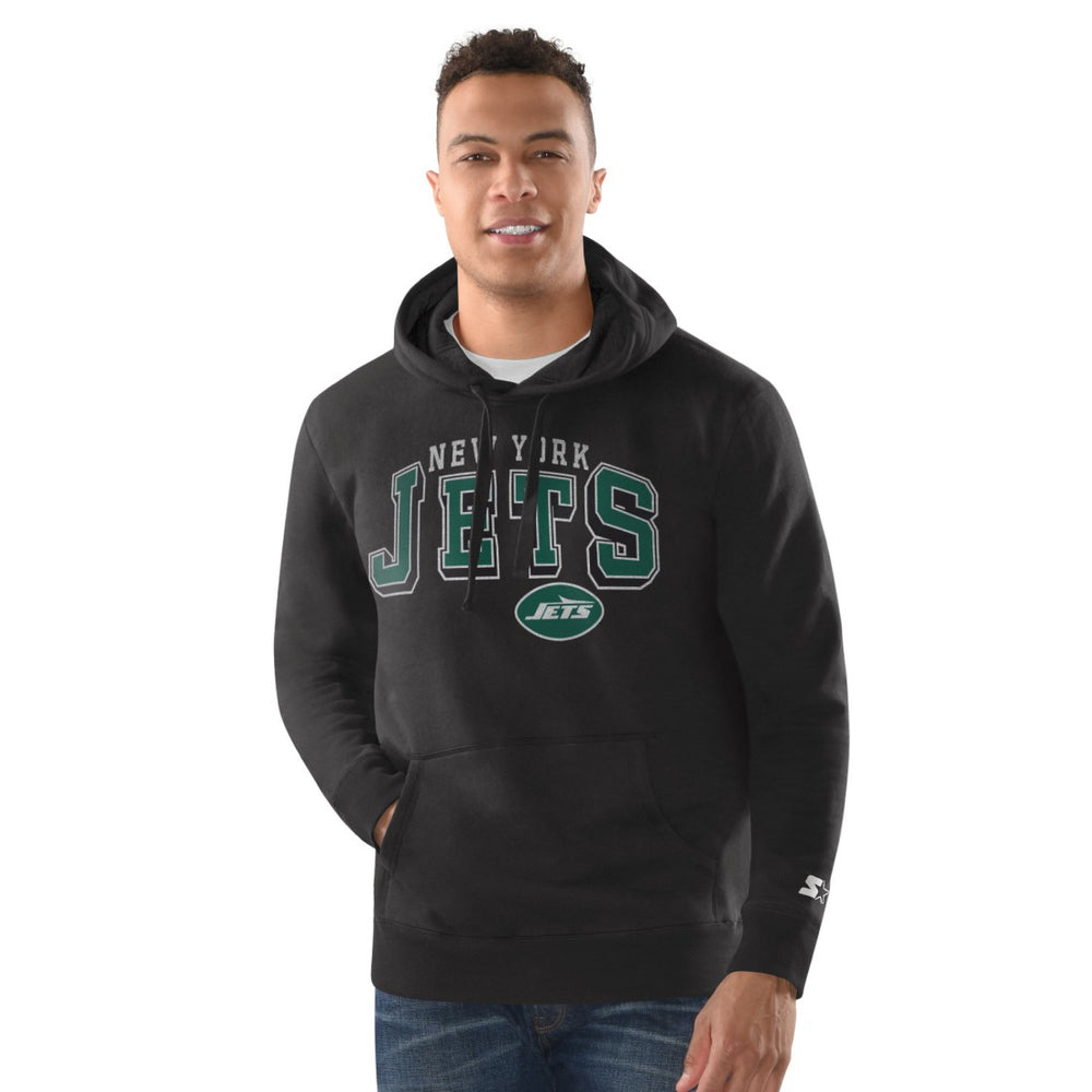 New York Jets Starter Vintage Pullover Hoodie Charcoal | NFL