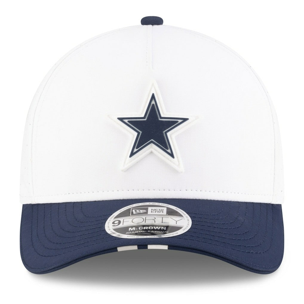 Dallas Cowboys New Era 2025 NFL Training Camp A-Frame 9FORTY Adjustable Hat White/Navy | NFL