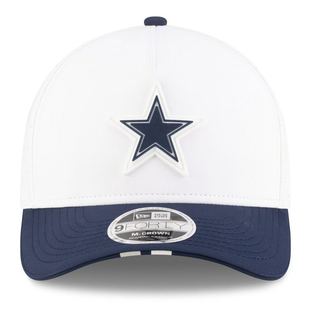 Dallas Cowboys New Era 2025 NFL Training Camp A-Frame 9FORTY Adjustable Hat White/Navy | NFL