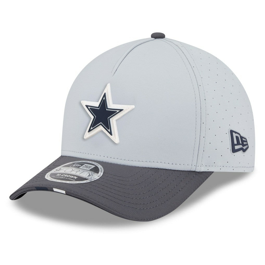 Dallas Cowboys New Era 2025 NFL Training Camp A-Frame 9FORTY Adjustable Hat Gray/Graphite | NFL